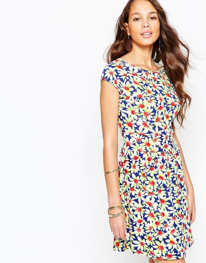 Pussycat London Dress In Daisy Print - Floral