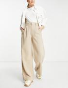 Abercrombie & Fitch Ultra High Rise Wide Leg Pants In Camel-brown