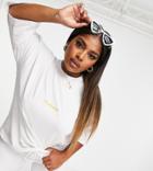 Public Desire Curve Oversized T-shirt In White