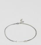 Reclaimed Vintage Inspired Arrow Chain Bracelet In Sterling Silver Exclusive To Asos - Silver