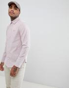Original Penguin Stretch Buttondown Oxford Shirt Heritage Slim Fit Small Logo In Red Marl - Red