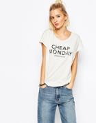Cheap Monday Have T-shirt With Double Logo - White