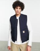 Carhartt Wip Lined Vest In Navy