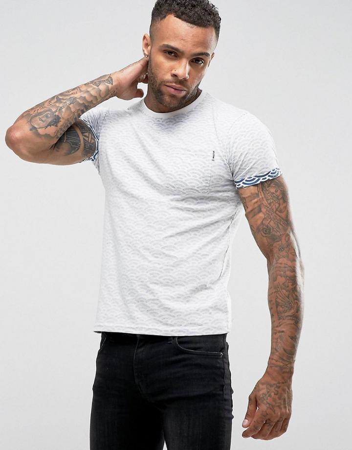 Soul Star Crew Neck Printed T-shirt - Blue
