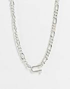 Wftw Pearl Clasp Chain Necklace In Silver