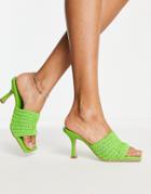 Na-kd Knitted Mules In Green