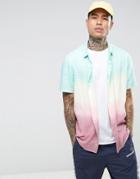 Asos Regular Fit Viscose Dip Dye Shirt - Pink