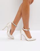 Asos Persia Bridal Embellished Court Shoe - White