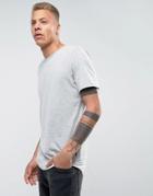 Only & Sons Curved O-neck T-shirt - Gray