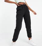Asos Design Tall Oversized Sweatpants With Low Waist And V Front In Black