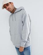 Asos Design Oversized Hoodie In Gray Marl - Gray