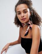 Bershka Snake Print Scarf In Multi - Multi