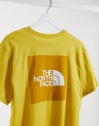 The North Face Box T-shirt In Dark Yellow