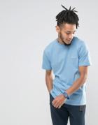 Carhartt Wip T-shirt With Embroidered Script Logo In Blue - Blue