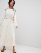 Moon River Embroidered Maxi Dress
