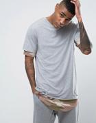 Cayler & Sons Longline Layered T-shirt With Distressing - Gray