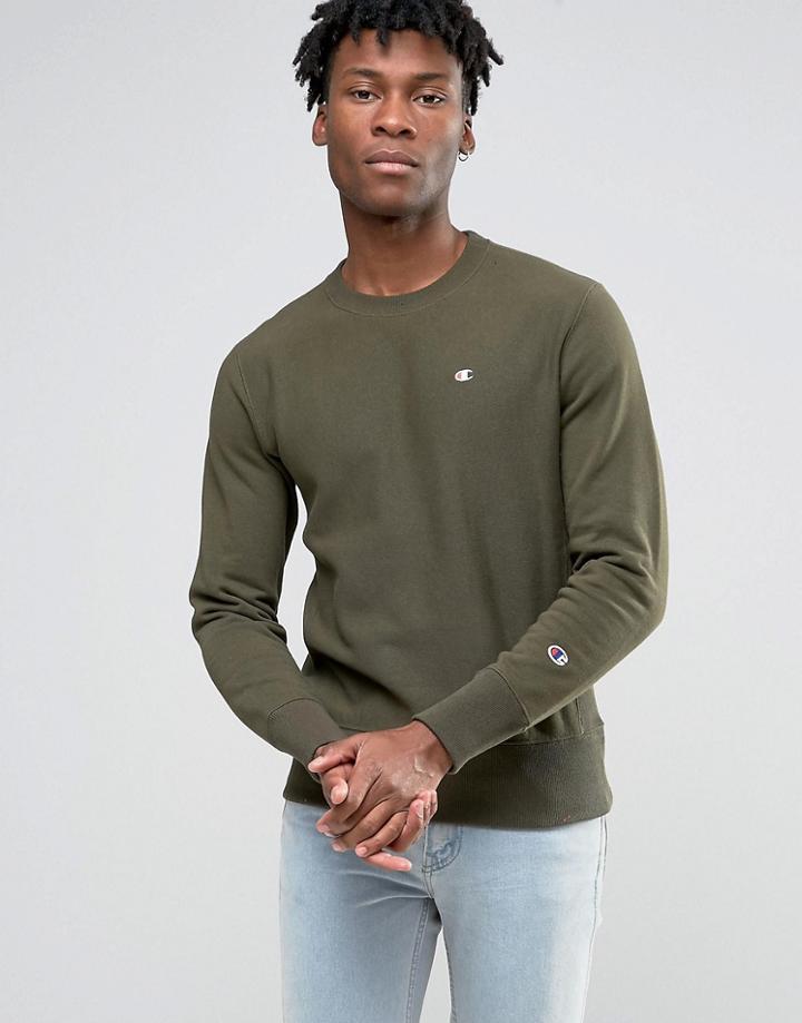 Champion Sweatshirt With Small Logo - Green