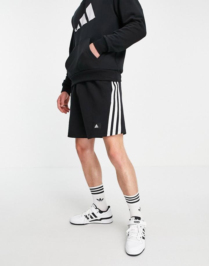 Adidas Shorts With Wrap Three Stripes In Black