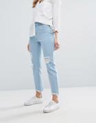 Noisy May Kim Boyfriend Jean With Distressing - Blue