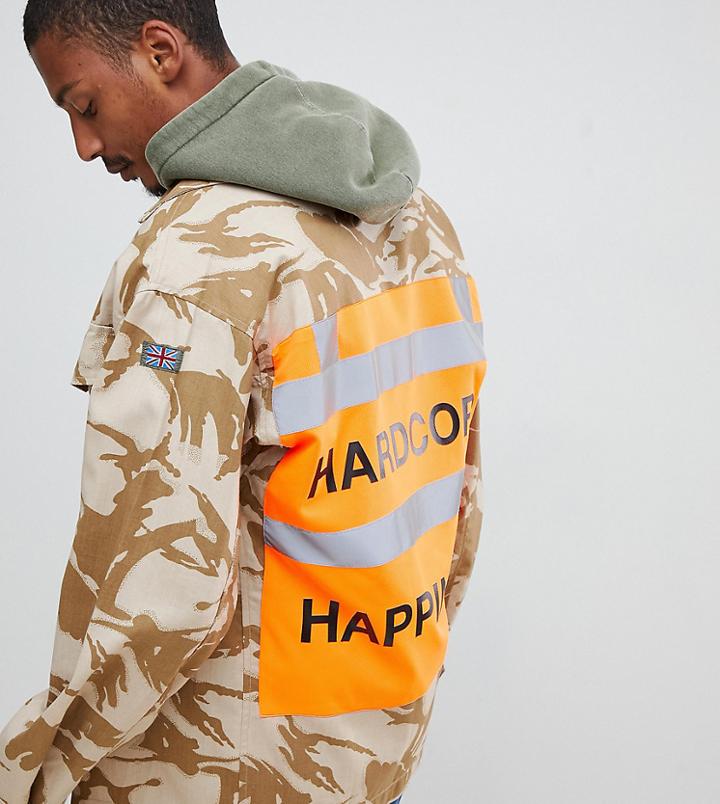 Reclaimed Vintage Revived Customized Military Jacket - Stone
