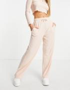 Miss Selfridge Cosmetic Pink Waffle Wide Leg - Part Of A Set