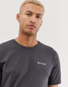 Nicce T-shirt With Logo In Gray-orange