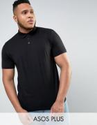 Asos Plus Polo Shirt In Black - Black