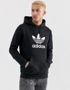 Adidas Originals Hoodie With Trefoil Logo In Black - Black