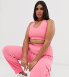 Rokoko Plus Cargo Pants With Pockets - Pink