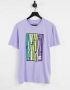 The North Face Distorted Half Dome T-shirt In Purple