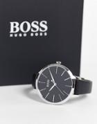 Boss Womens Leather Watch In Black 1502609