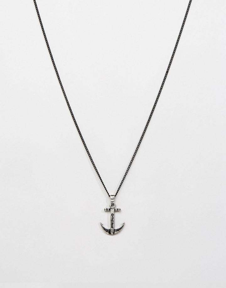 Icon Brand Ahoy Anchor Necklace - Silver