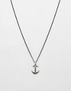 Icon Brand Ahoy Anchor Necklace - Silver