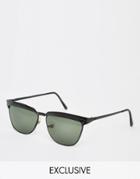 Hindsight Vintage Gonzalez Aviator Sunglasses - Black
