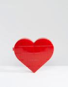 Asos Heart Box Clutch Bag - Red