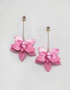Pieces Floral Dangle Earrings - Gold