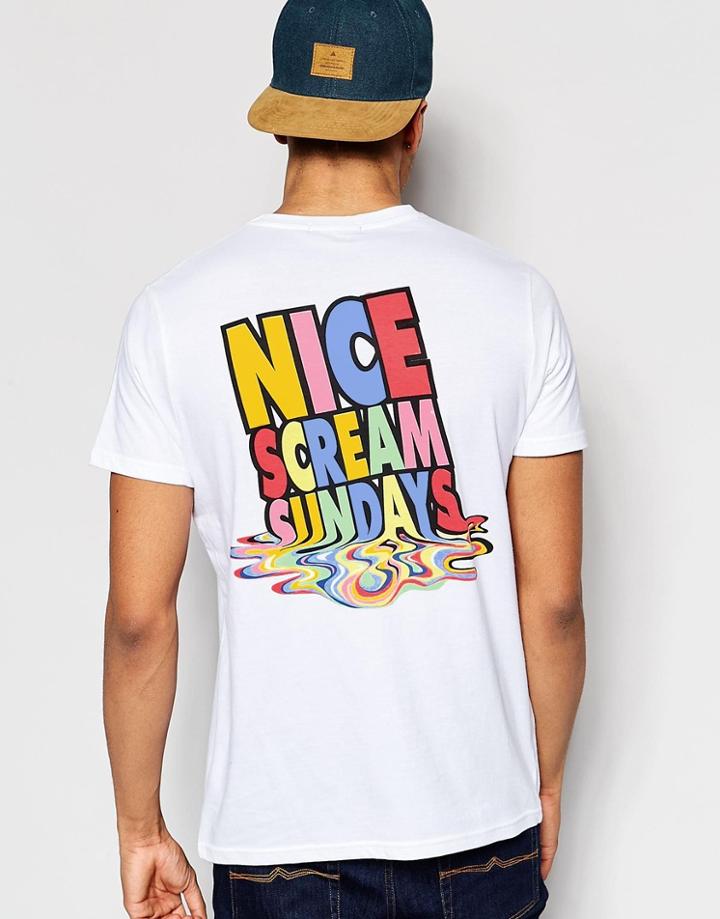 Friend Or Faux T-shirt Sundae Back Print - White
