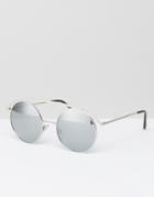 Monki Metal Bar Sunglasses - Silver