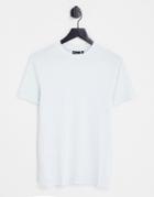 Asos Design Muscle Smart Ribbed T-shirt In Blue