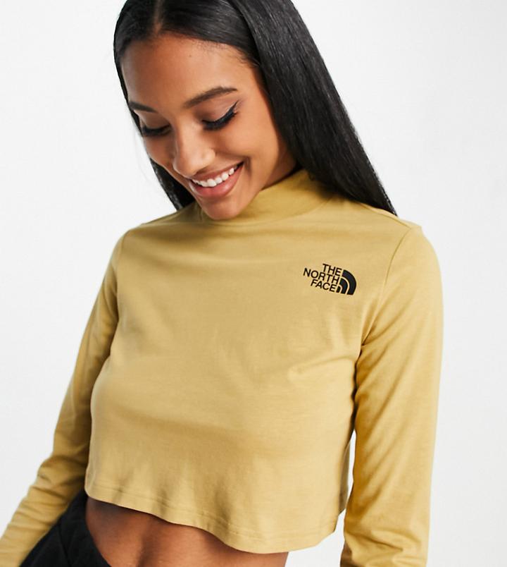 The North Face Nekku Long Sleeve T-shirt In Tan Exclusive At Asos-brown