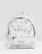 Mi-pac Super Mini Backpack In Cat Print - Gray
