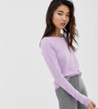 Esprit Crew Neck Lightweight Sweater In Lavender