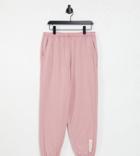 Puma Oversized Sweatpants In Washed Powder Pink Exclusive To Asos
