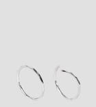 Asos Design Pack Of 2 Sterling Silver Textured Rings - Silver