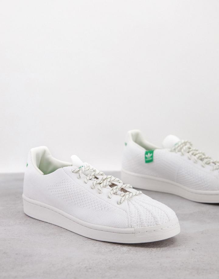 Adidas Originals X Pharrell Williams Superstar Knitted Sneakers In White