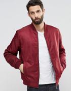 Only & Sons Ma1 Nylon Bomber - Red