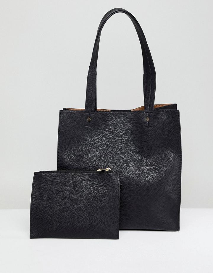 Asos Design Square Shopper - Black