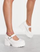 Koi Footwear Sai Heeled Shoes In White - White