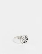 Status Syndicate Peace Sign Ring-silver