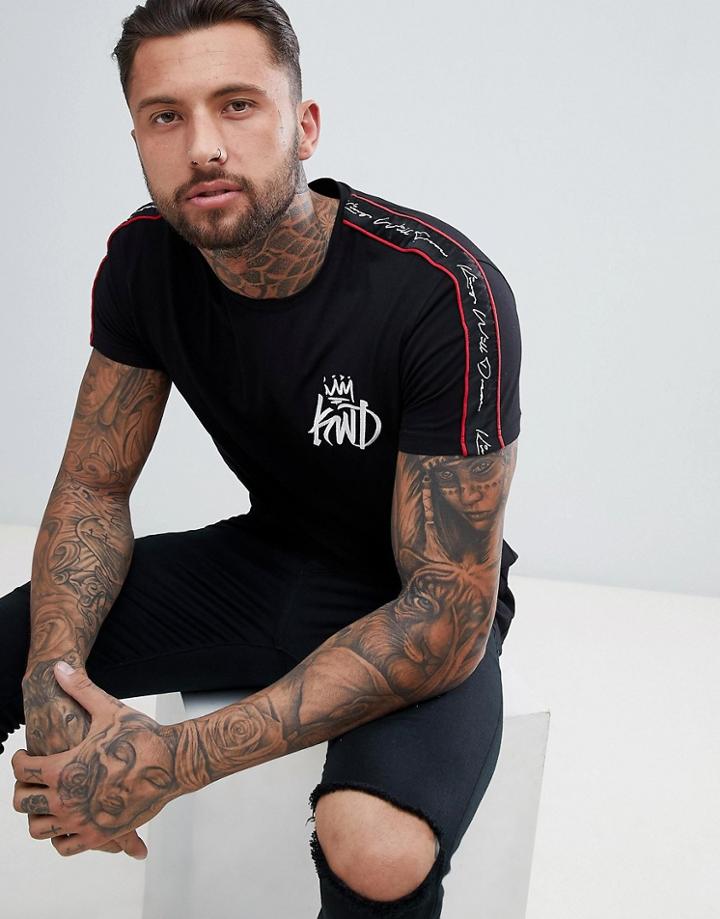 Kings Will Dream Muscle Fit Roxberry T-shirt In Black - Black